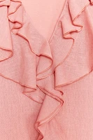 CHEMISE SANS MANCHES À VOLANTS