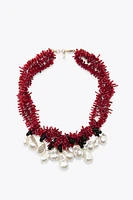 BEAD AND PEARL NECKLACE