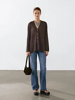 Cardigan oversize en maille fine