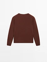 Pull col rond 100 % cachemire