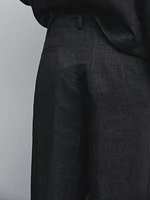 Faded 100% linen trousers