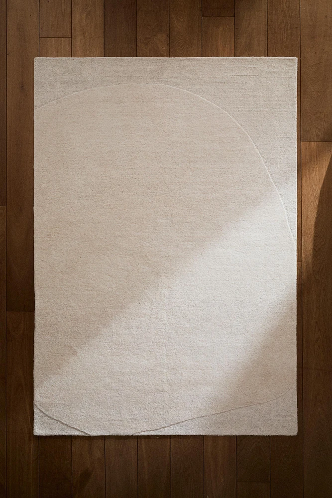 TAPIS LAINE COTON DEMI-CERCLE