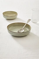 ASSIETTE CREUSE PORCELAINE BORD ANTIQUE