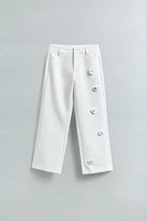 3D FLORAL PANTS