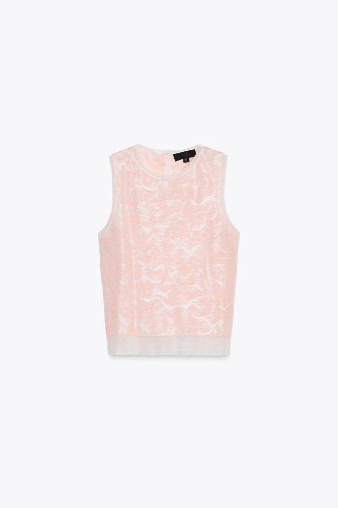 TOP EN MAILLE JACQUARD