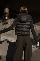 NEOPRENE EFFECT PUFFER JACKET