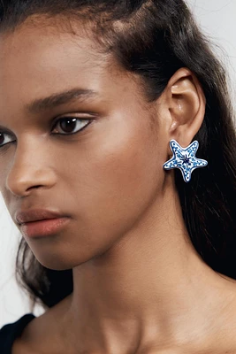 LOT DE BOUCLES D'OREILLES BLEU MARINE