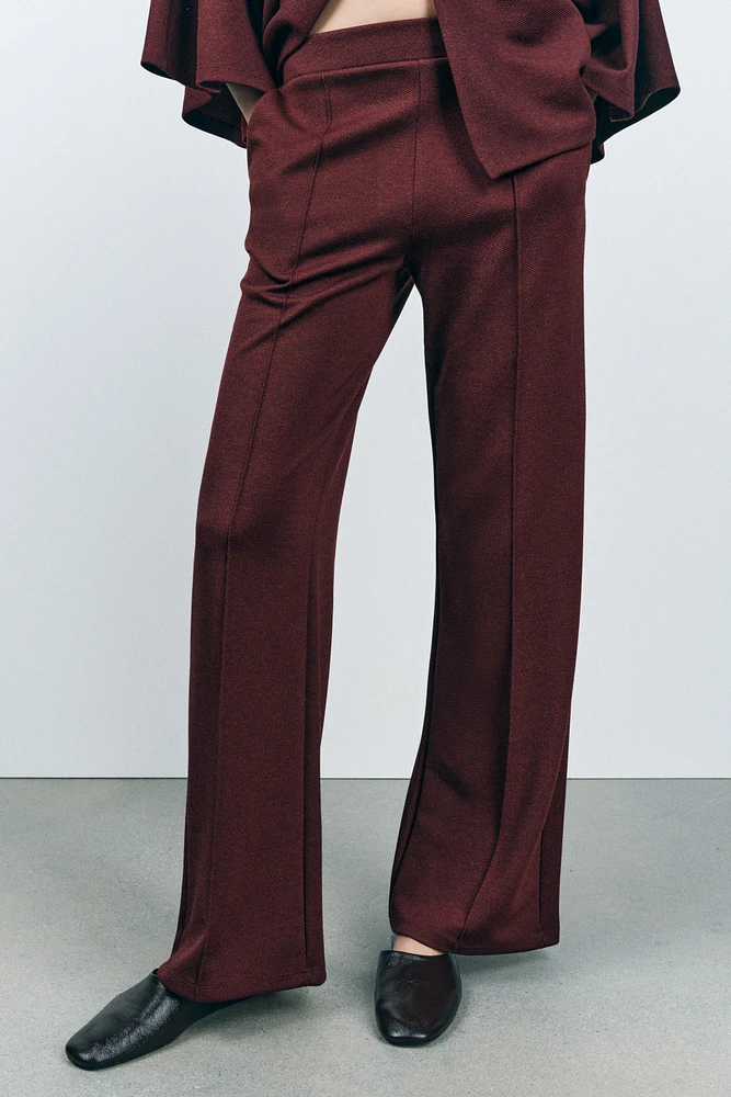 WIDE LEG RIBBED PANTS