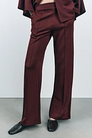 WIDE LEG RIBBED PANTS