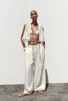 GILET MACRAMÉ FRANGES