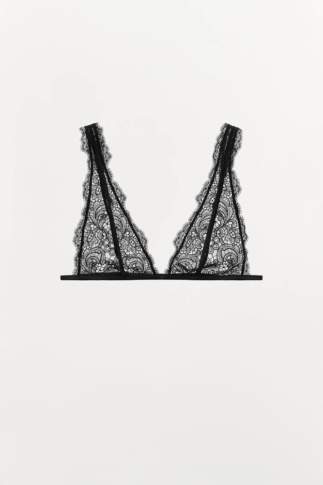 BRALETTE TRIANGLE EN DENTELLE