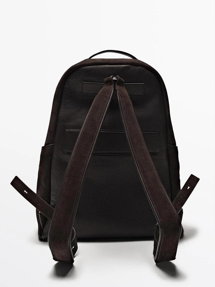 Sac à dos fermeture Éclair cuir nappa