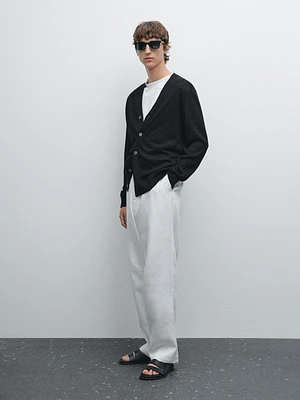 Cardigan 100 % lin