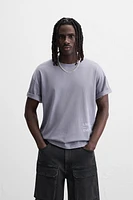 T-SHIRT À IMPRIMÉS EN MATIÈRES VARIÉES