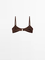 Haut de bikini découpe centrale