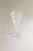 ENGRAVED CRYSTALLINE WINE GLASS