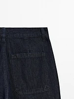 Mid-rise straight-leg jeans