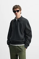 ZIP POLO SWEATSHIRT