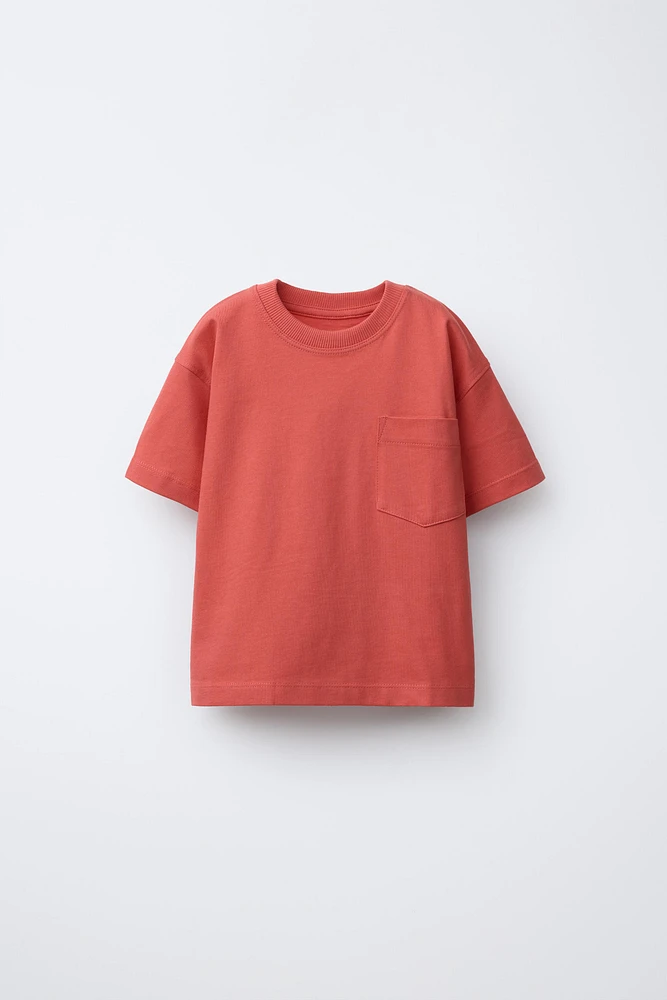 T-SHIRT UNI À POCHE