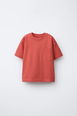 T-SHIRT UNI À POCHE