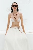 BRAIDED BELT MIDI SKIRT