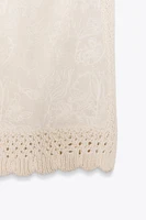 TOP EN MAILLE À BRETELLES MATIÈRES VARIÉES