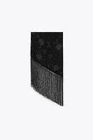 FRINGED EMBROIDERED SKIRT