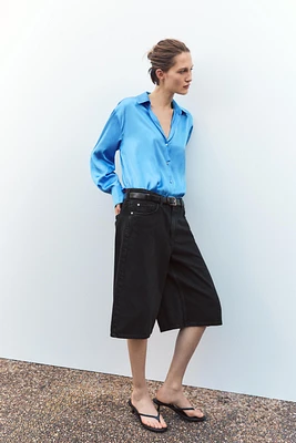 SATIN EFFECT BASIC SHIRT