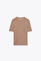 BUTTONED LINEN T-SHIRT