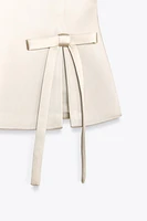 TOP SATINÉ BUSTIER LACETS