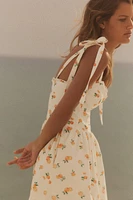 ORANGE PRINT POPLIN DRESS
