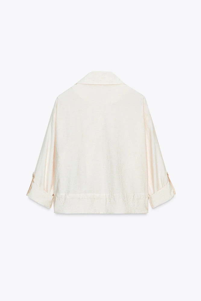 CHEMISE SAFARI COURTE MANCHE RETROUSSÉE