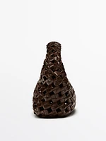 Nappa leather braided mini bag