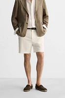 BERMUDA REGULAR FIT LIN - COTON ÉDITION LIMITÉE