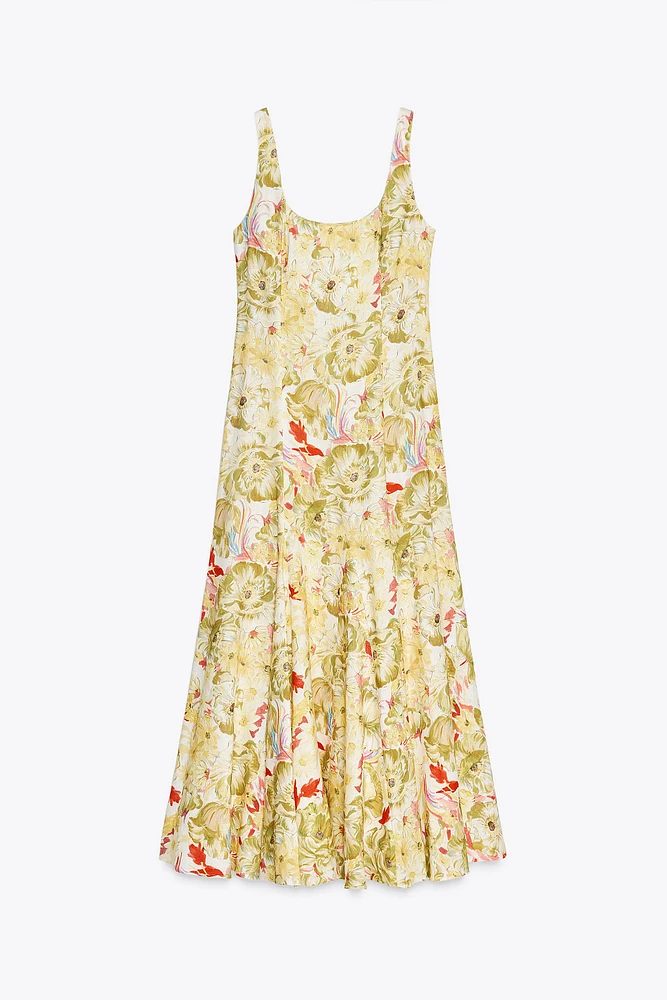 ZW COLLECTION LINEN PRINT DRESS