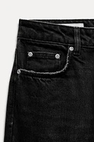 TRF STOVE PIPE FOLDED JEANS WITH A HIGH WAIST