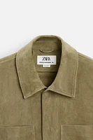 SUEDE OVERSHIRT