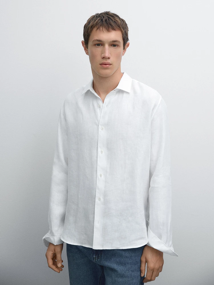 Chemise regular fit twill léger