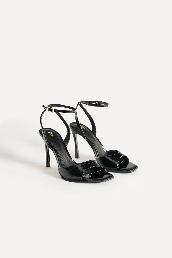 HIGH HEELED LEATHER SANDALS 50TH ANNIVERSARY
