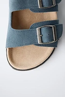 LEATHER BUCKLE SANDALS