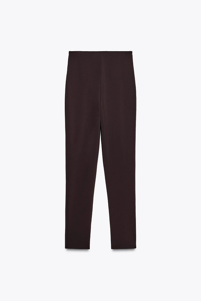 LEGGINGS CRÊPE ZIP
