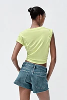 WASHED T-SHIRT WITH TEXT