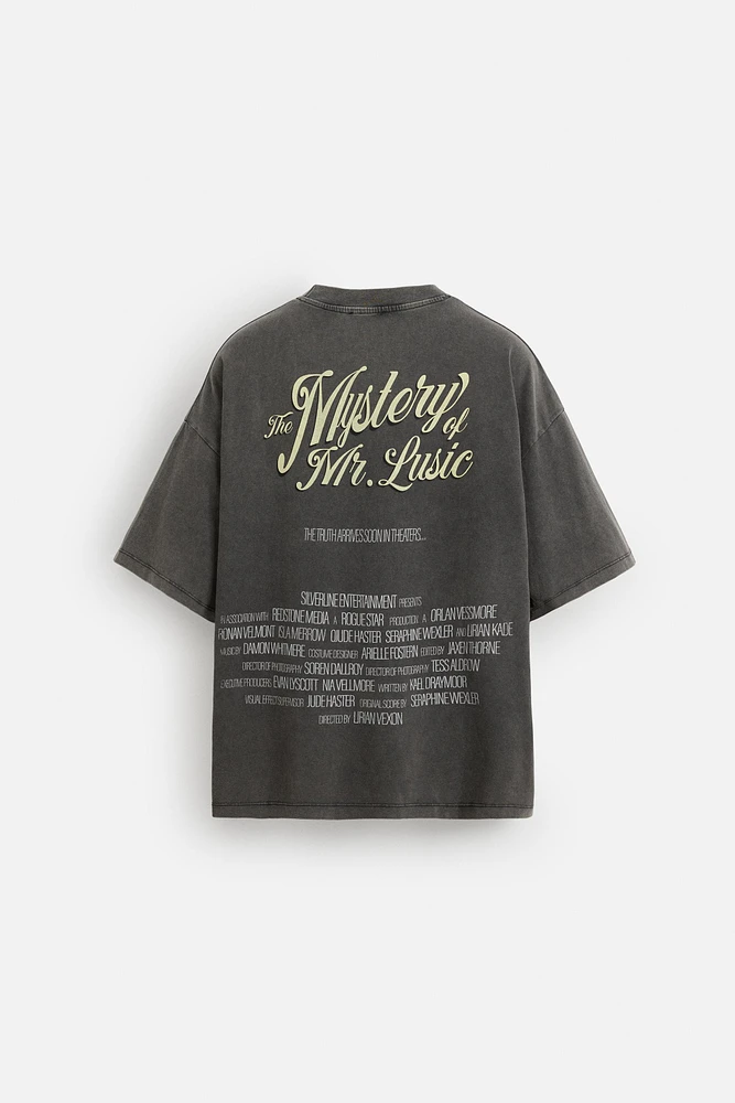 T-SHIRT DÉLAVÉ TEXTES