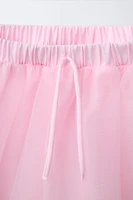 JUPE DOUBLE BRODÉE EN TULLE