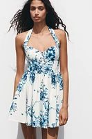 ROBE HALTER À FLEURS