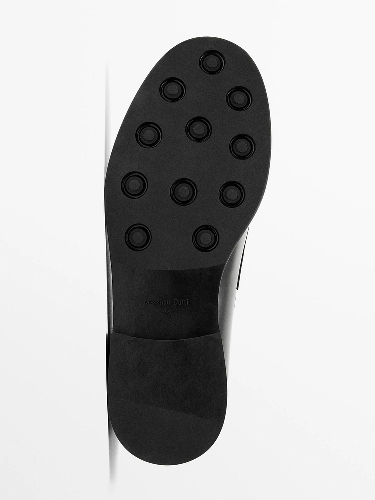 Leather penny loafers
