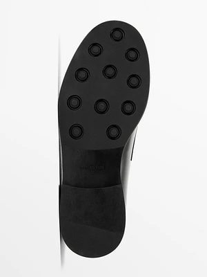 Leather penny loafers