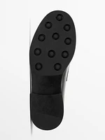 Leather penny loafers