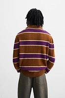 STRIPED KNIT POLO