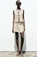 BEADED LINEN VEST